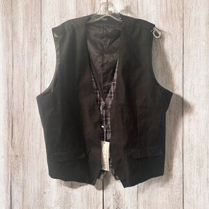 Coofandy‎ Men’s Black Plaid Vest Adjustable Back Sz XXXL 3XL NWT